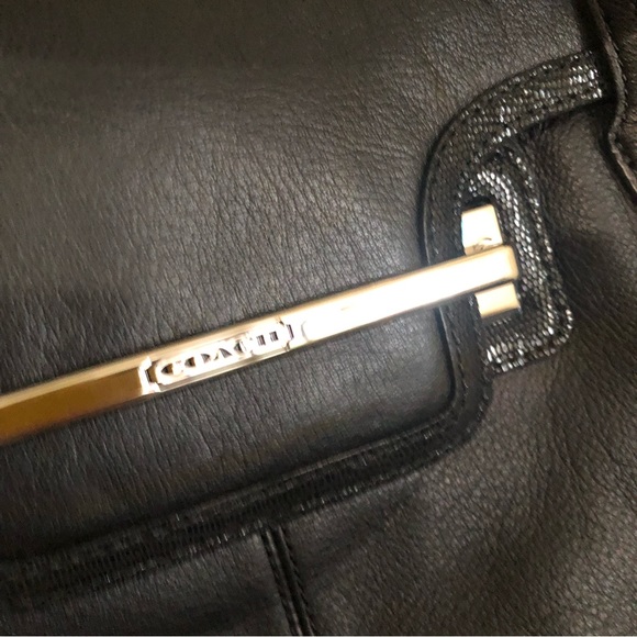 Coach Taylor Leather Marin Flap Satchel Work Bag Black Contrast Trim NWT - Picture 8 of 16